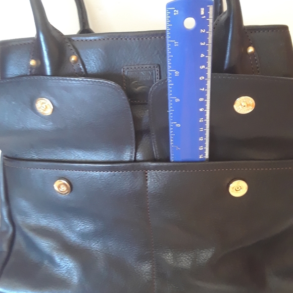Dooney & Bourke Florentine Pocket Shopper in Black/Black - Picture 9 of 13